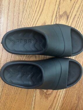 Sperry Black Slip-On Slide Sandals